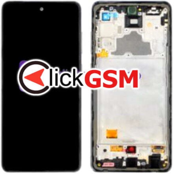 Piesa Display Original Cu Touchscreen Si Rama Negru Samsung Galaxy A72 Q1e