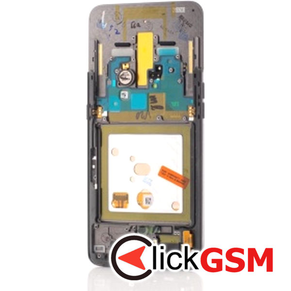 Piesa Display Original Cu Touchscreen Si Rama Negru Samsung Galaxy A80 Ba2