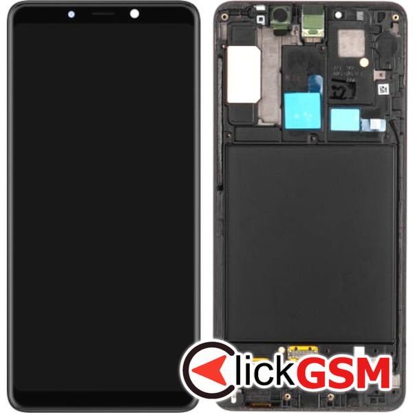 Piesa Piesa Display Original Cu Touchscreen Si Rama Negru Samsung Galaxy A9 2018 2dhw