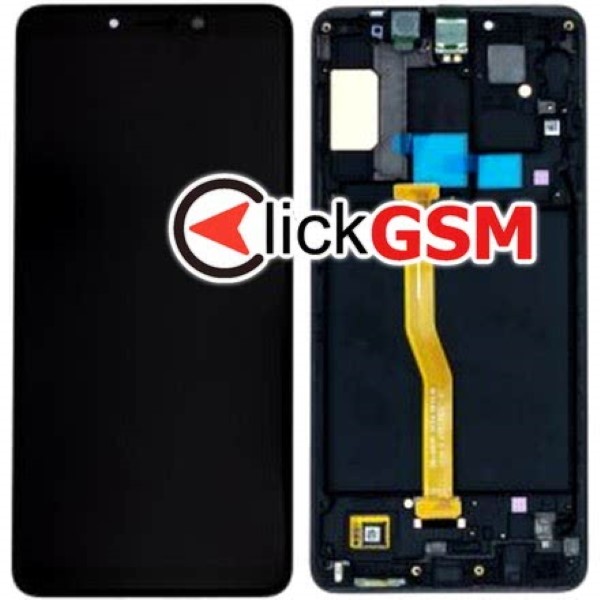 Piesa Piesa Display Original Cu Touchscreen Si Rama Negru Samsung Galaxy A9 2018 Q0g