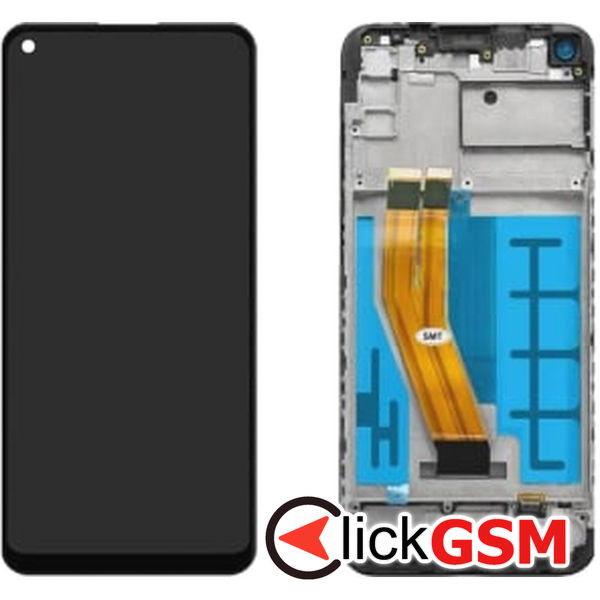 Piesa Display Original Cu Touchscreen Si Rama Negru Samsung Galaxy M11 2din