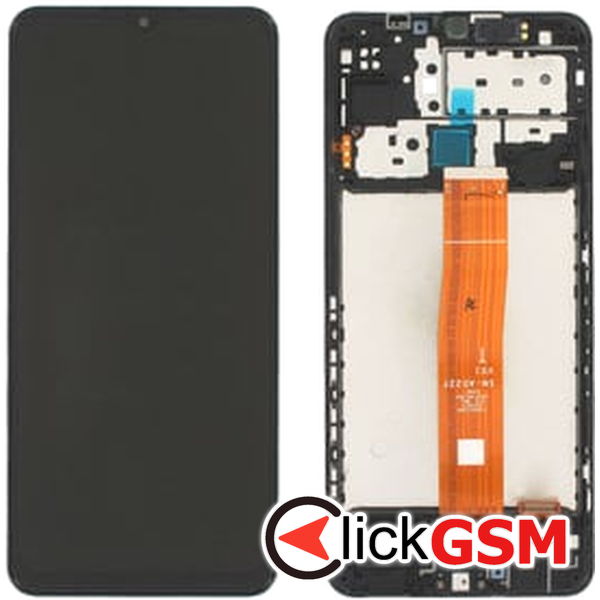 Piesa Piesa Display Original Cu Touchscreen Si Rama Negru Samsung Galaxy M12 2ff0