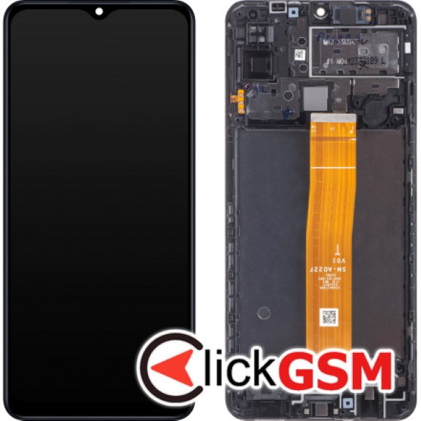 Piesa Piesa Display Original Cu Touchscreen Si Rama Negru Samsung Galaxy M12 U0k