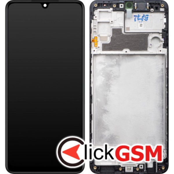 Piesa Piesa Display Original Cu Touchscreen Si Rama Negru Samsung Galaxy M22 18jr