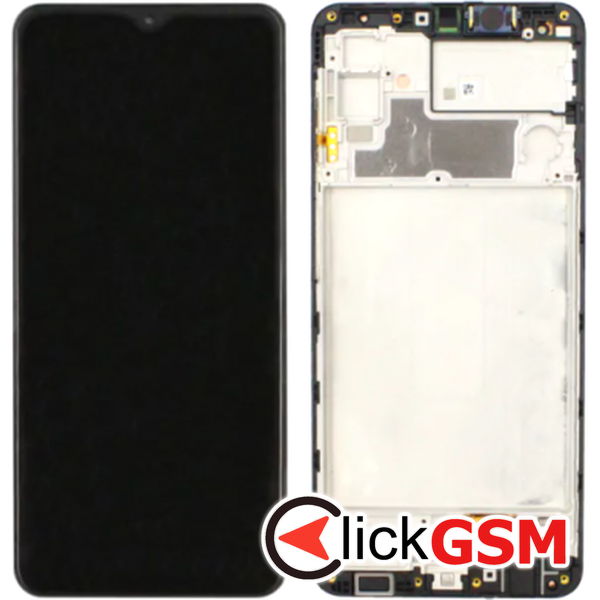 Piesa Display Original Cu Touchscreen Si Rama Negru Samsung Galaxy M32 2dkl