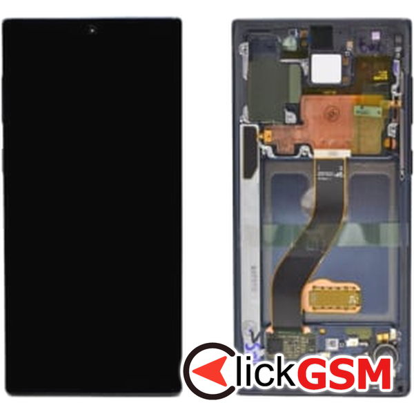 Piesa Display Original Cu Touchscreen Si Rama Negru Samsung Galaxy Note10.plus Aoy