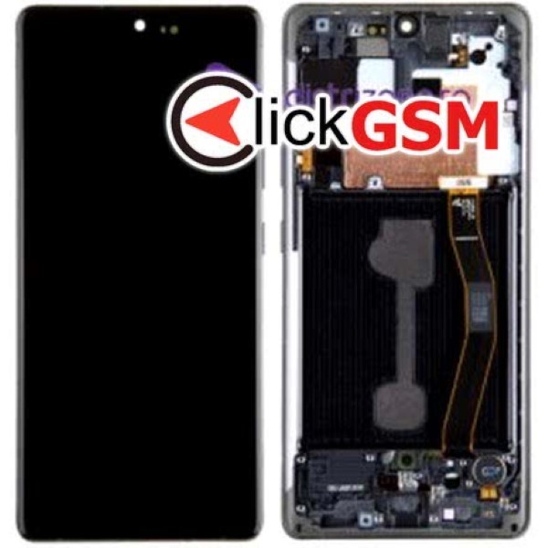 Piesa Piesa Display Original Cu Touchscreen Si Rama Negru Samsung Galaxy S10 Lite 1lhw