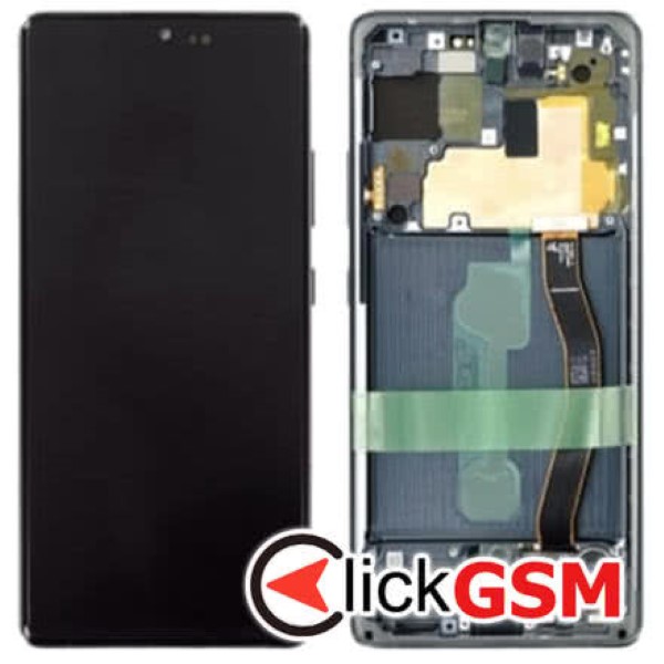 Piesa Piesa Display Original Cu Touchscreen Si Rama Negru Samsung Galaxy S10 Lite 2dnb