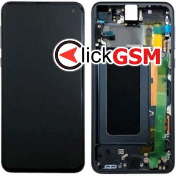 Piesa Piesa Display Original Cu Touchscreen Si Rama Negru Samsung Galaxy S10e Qbh