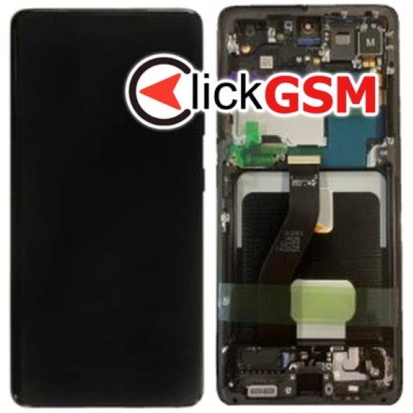 Piesa Piesa Display Original Cu Touchscreen Si Rama Negru Samsung Galaxy S21 Ultra 5g 1jlb