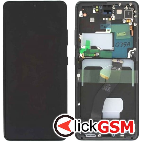 Piesa Piesa Display Original Cu Touchscreen Si Rama Negru Samsung Galaxy S21 Ultra 5g 3h1f