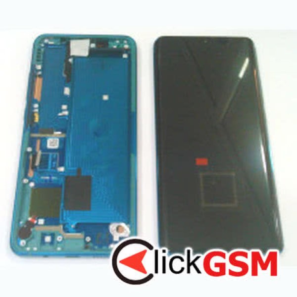 Piesa Piesa Display Original Cu Touchscreen Si Rama Negru Verde Xiaomi Mi Note 10 38ry