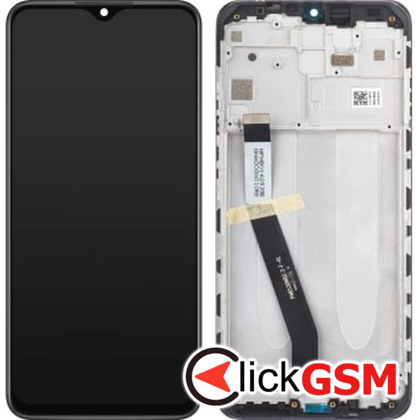 Piesa Display Original Cu Touchscreen Si Rama Negru Xiaomi Redmi 9 2dir