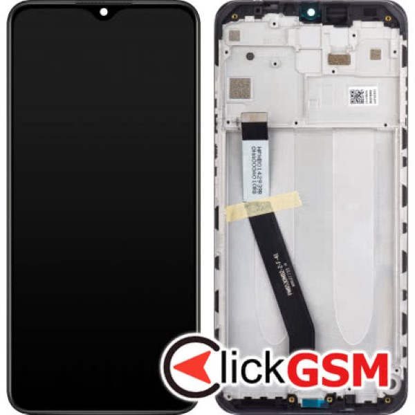 Piesa Display Original Cu Touchscreen Si Rama Negru Xiaomi Redmi 9 4q28