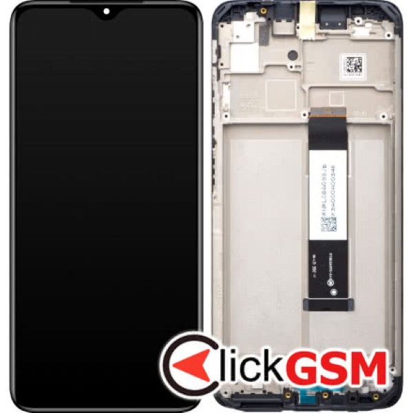 Piesa Display Original Cu Touchscreen Si Rama Negru Xiaomi Redmi 9t T3k