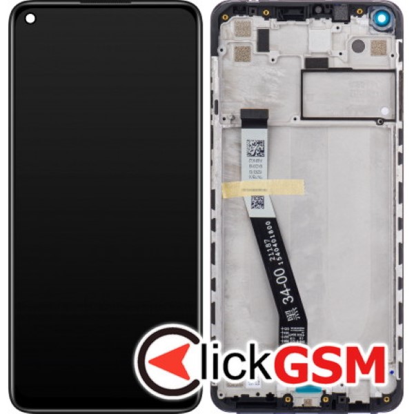 Piesa Piesa Display Original Cu Touchscreen Si Rama Negru Xiaomi Redmi Note 9 17m7