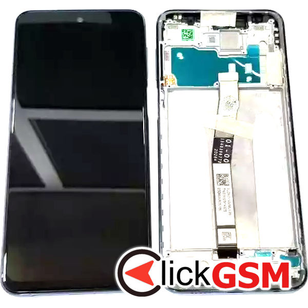 Piesa Piesa Display Original Cu Touchscreen Si Rama Negru Xiaomi Redmi Note 9s 3cn1