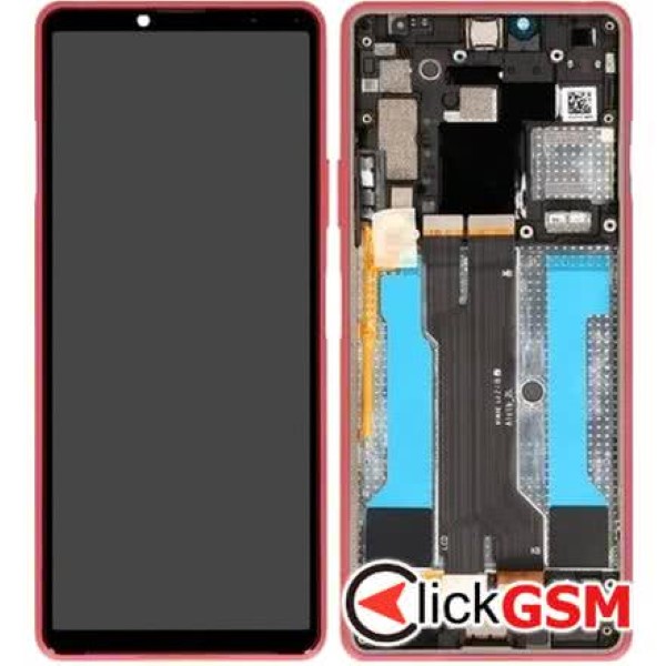 Piesa Display Original Cu Touchscreen Si Rama Pink Sony Xperia 10 Iii 1hwj