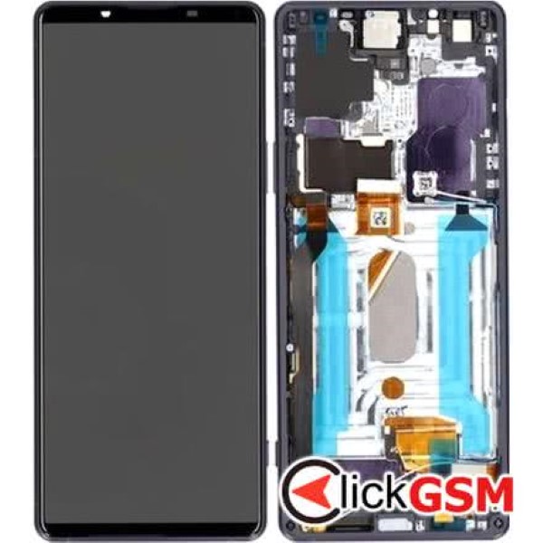 Piesa Display Original Cu Touchscreen Si Rama Purple Sony Xperia 1 Iii 2g5x