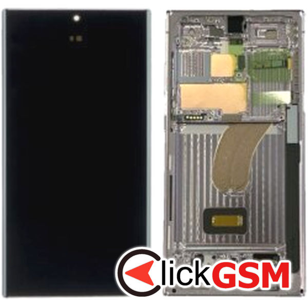 Piesa Display Original Cu Touchscreen Si Rama Roz Samsung Galaxy S23 Ultra O8d