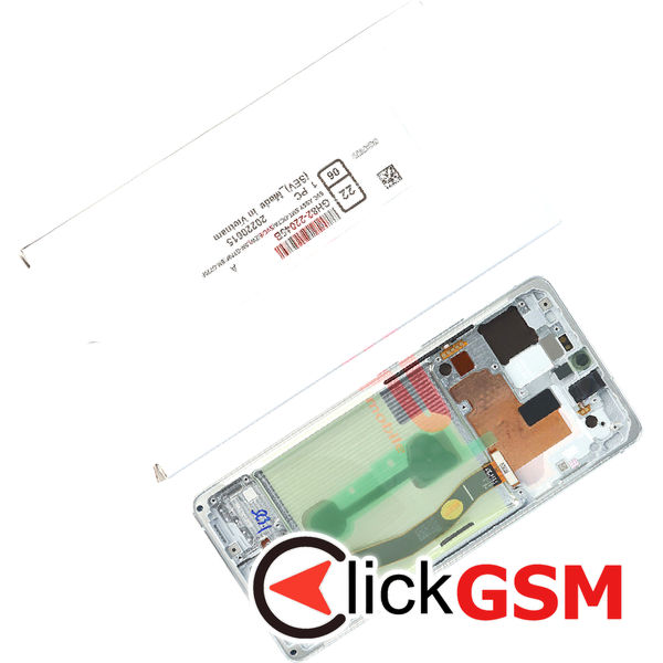 Piesa Display Original Cu Touchscreen Si Rama Silver Samsung Galaxy S10 Lite 4lmr