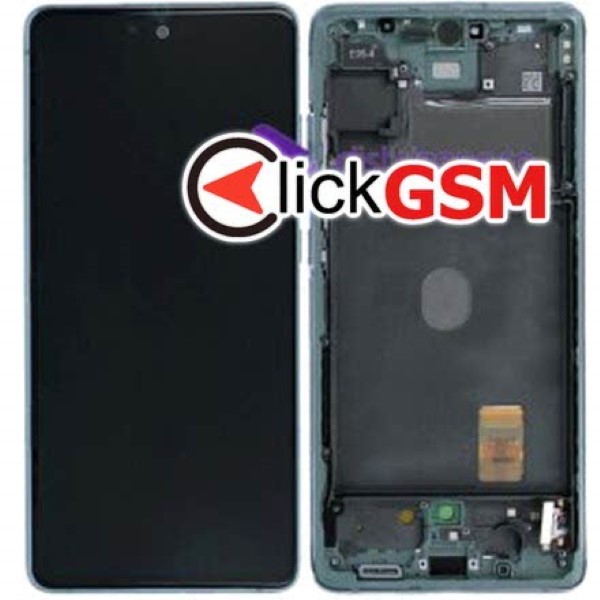 Piesa Display Original Cu Touchscreen Si Rama Verde Deschis Samsung Galaxy S20 Fe Pwu