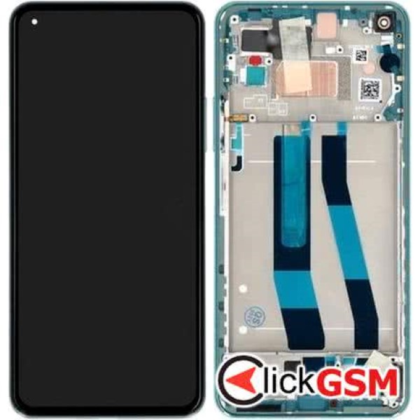 Piesa Display Original Cu Touchscreen Si Rama Verde Deschis Xiaomi Mi 11 Lite 5g 1htz