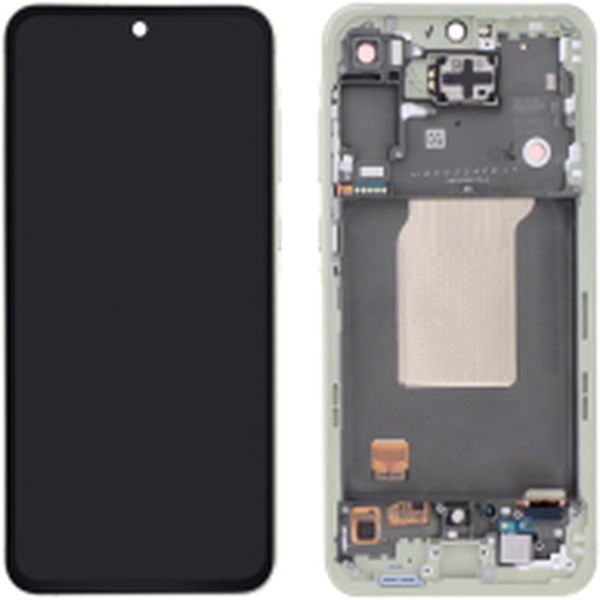 Samsung Galaxy A55 · Display complet cu rama Samsung Galaxy A55 5G A556B Lime Service Pack PA
