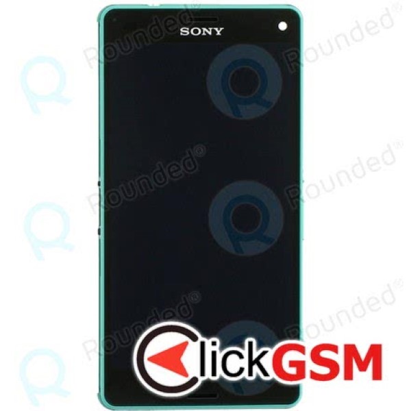 Piesa Display Original Cu Touchscreen Si Rama Verde Sony Xperia Z3 Compact Z96