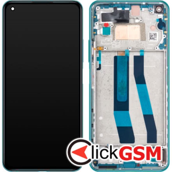 Piesa Piesa Display Original Cu Touchscreen Si Rama Verde Xiaomi Mi 11 Lite 5g V73