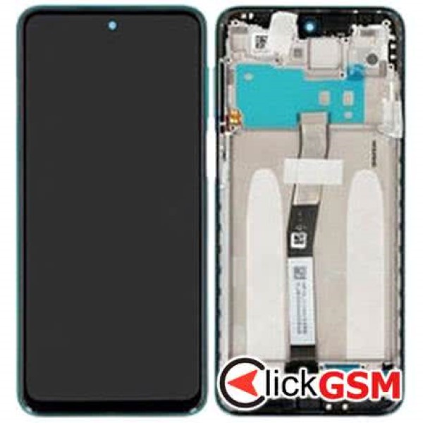 Piesa Piesa Display Original Cu Touchscreen Si Rama Verde Xiaomi Redmi Note 9 Pro Koq