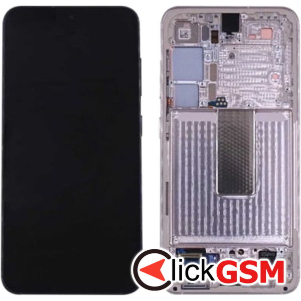 Piesa Piesa Display Original Cu Touchscreen Si Rama Violet Roz Samsung Galaxy S23 2do8