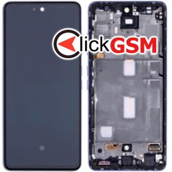 Piesa Piesa Display Original Cu Touchscreen Si Rama Violet Samsung Galaxy A52 Pw7