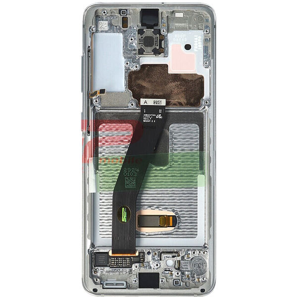 Piesa Display Original Cu Touchscreen Si Rama White Samsung Galaxy S20 4y1t