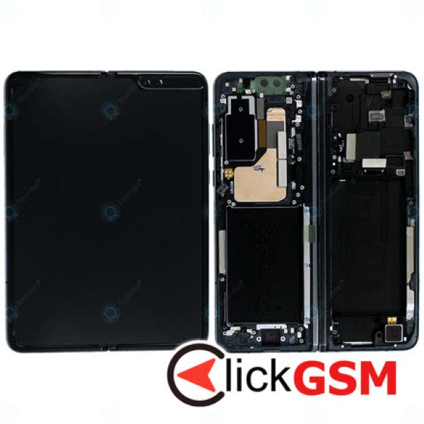 Piesa Piesa Display Pliabil Cu Touchscreen Rama Pentru Samsung Galaxy Fold 5g Negru Nmd