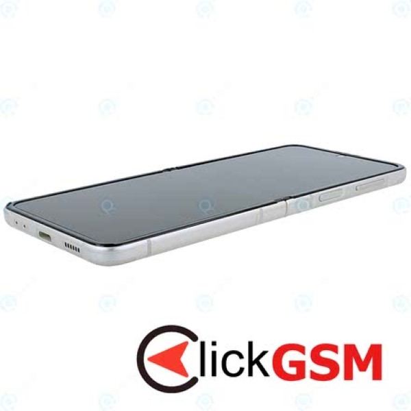 Piesa Piesa Display Pliabil Cu Touchscreen Rama Si Balama Cream Samsung Galaxy Z Flip3 5g 1r1h