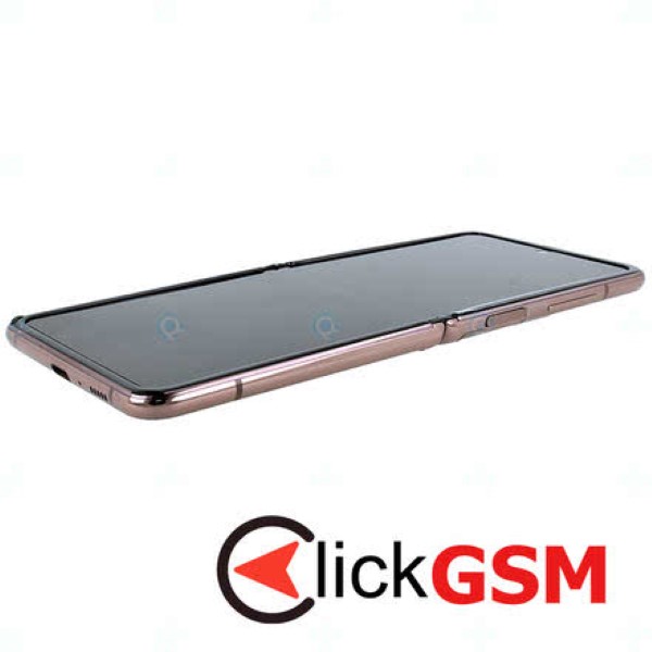 Piesa Display Pliabil Cu Touchscreen Rama Si Balama Maro Auriu Samsung Galaxy Z Flip 5g 17eb