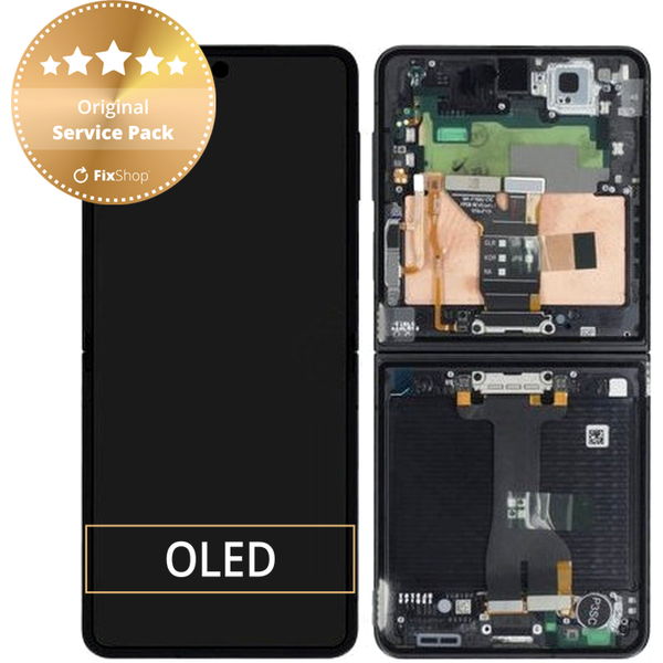Samsung Galaxy Z Flip7 · Samsung Galaxy Z Flip 7 F766B - Ecran LCD + Sticla Tactila + Rama (Jetblack) - GH82-37581C Genuine Service Pack