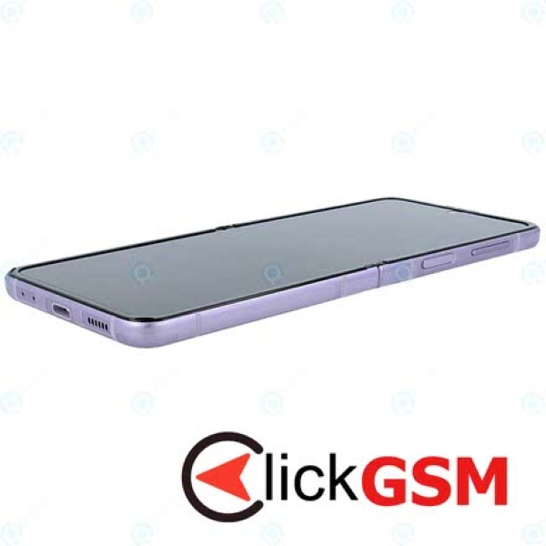 Piesa Piesa Display Pliabil Cu Touchscreen Rama Si Balama Violet Samsung Galaxy Z Flip3 5g 1r1i