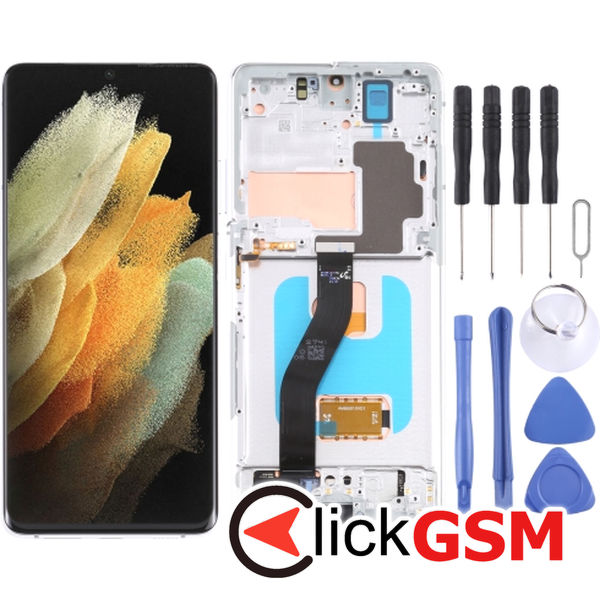 Piesa Display Silver Samsung Galaxy S21 Ultra 5g 4eib