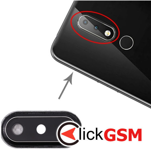 Piesa Piesa Geam Camera Black Nokia X6 49u7