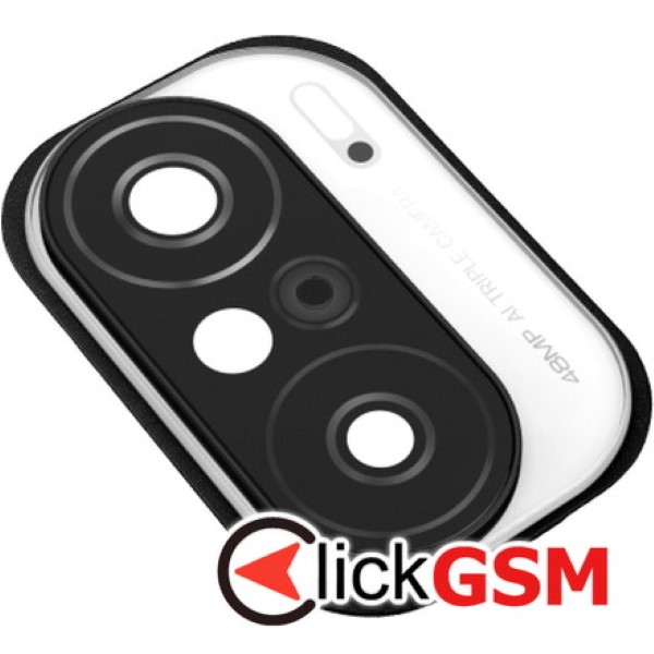 Piesa Piesa Geam Camera Cu Ornament Alb Xiaomi Poco F3 188v