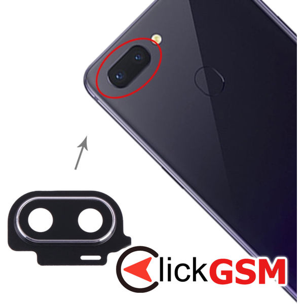 Piesa Piesa Geam Camera Cu Ornament Argintiu Oppo R15 1x6y