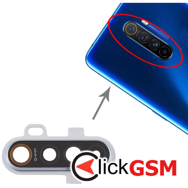 Piesa Piesa Geam Camera Cu Ornament Argintiu Realme X2 Pro 1x6s