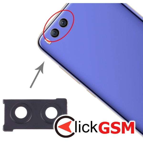 Piesa Geam Camera Cu Ornament Black Xiaomi Mi 6 1zfr