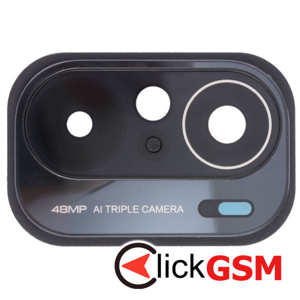 Piesa Geam Camera Cu Ornament Black Xiaomi Poco F3 1zex