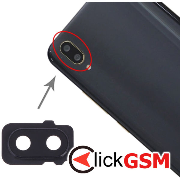 Piesa Piesa Geam Camera Cu Ornament Negru Vivo X21 201h