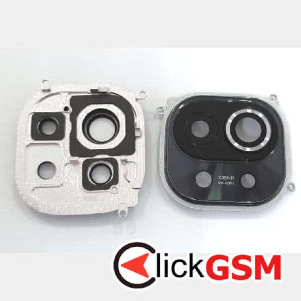 Piesa Geam Camera Cu Ornament Negru Xiaomi Mi 11 37tc