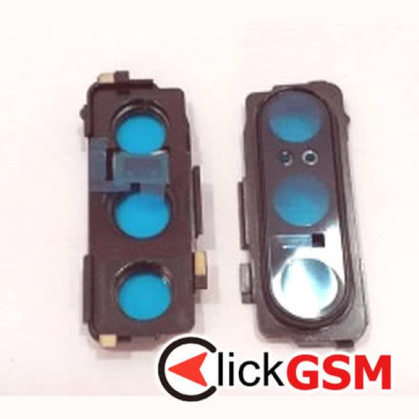 Piesa Geam Camera Cu Ornament Negru Xiaomi Mi 9 38gt