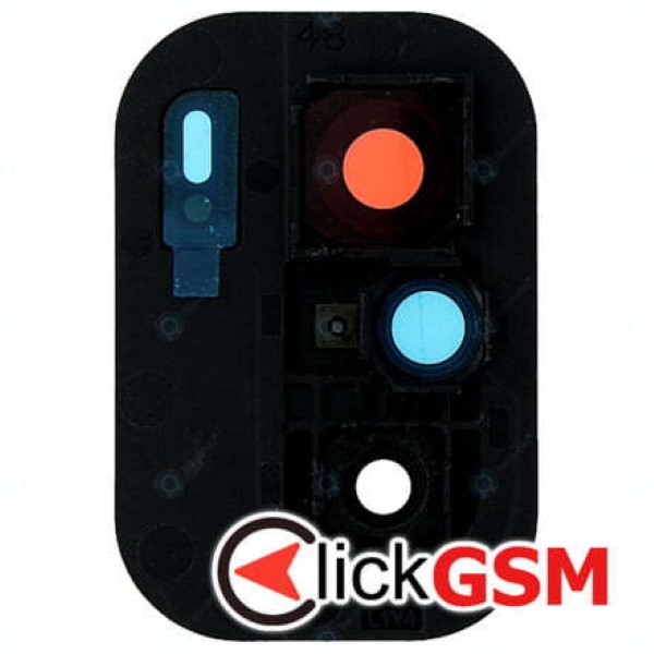 Piesa Geam Camera Cu Ornament Negru Xiaomi Poco F3 2tt